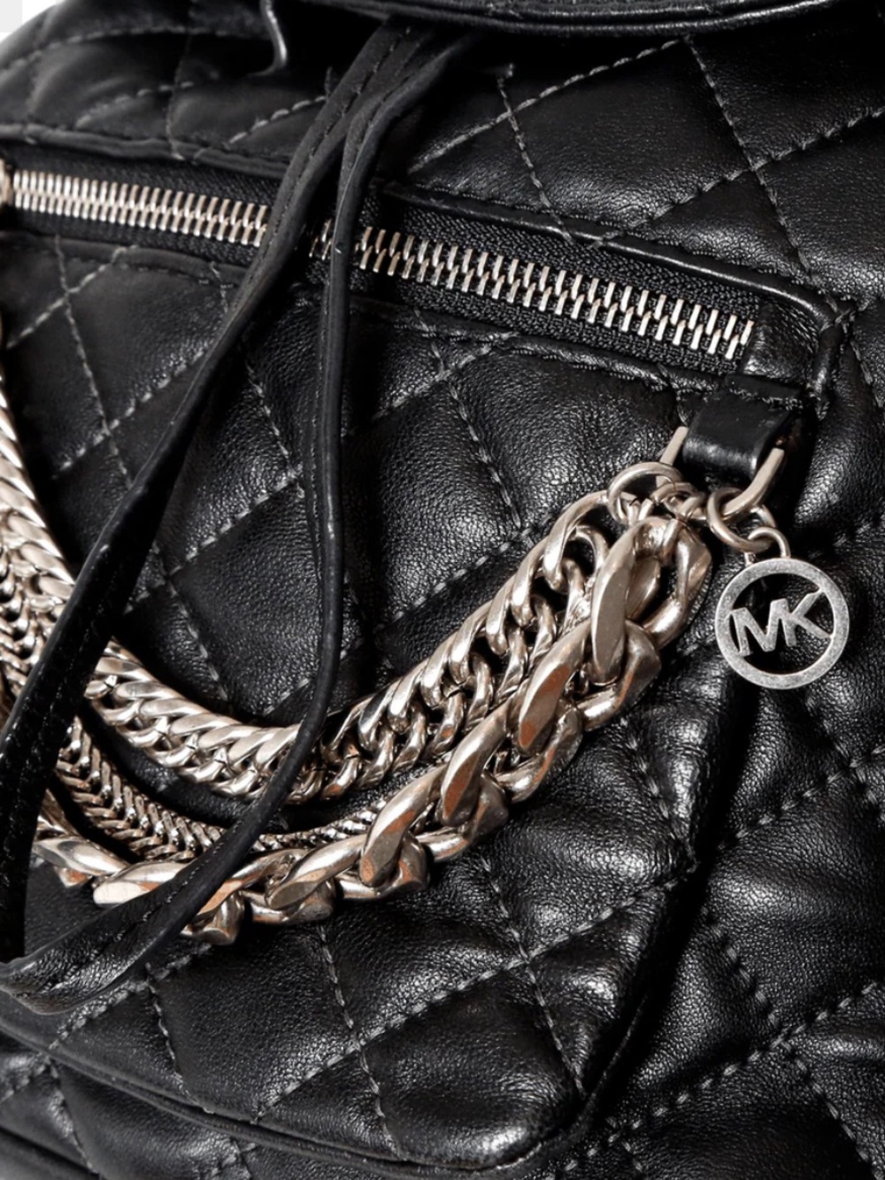 Michael Kors Cheyenne Quilted Drawstring Leather Backpack - Picture 6 of 14